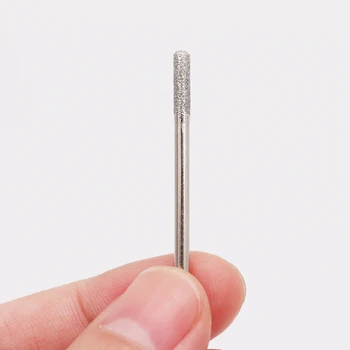 30STK Mini Diamond Point Burr Bits Hoved Tilbehør 2.35 mm Skaft, Slibning Nål Udskæring Polering Sæt Monteret Bore Værktøj
