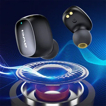 AWEI-T13 Bluetooth-5.0 Headset Trådløse Høretelefoner, Mini-Øretelefoner, Hovedtelefoner Opladning Boks Til iPhone Xiaomi Stereo
