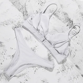 Sexet Bikini Hule Ud Badedragt Kvindelige High Cut Badetøj Fast Fashion badetøj, Strand Slid 2021 Monokini Biquini Sæt #T1G
