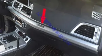 For Audi Q5 Q5L 2018 2019 Dekorere Tilbehør ABS Krom Mat Center konsol Interiør instrumentpanel Omkring trim