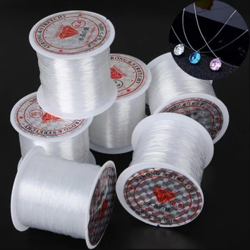 8 Størrelser Stærke Ingen Elasticitet Gennemsigtige, Krystal-Line Beading Ledning String Wire Tråd Til Smykker at Gøre DIY Smykker Tilbehør