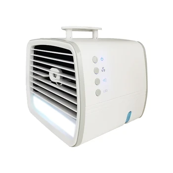 Air Condition, Mini Fan Transportabel Air Conditioner for Værelset Hjem luftkøling Desktop Spray Fugter med Nat Lys