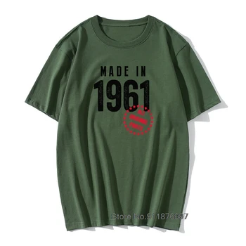 Født I 1961, er Alle Originale Dele T-Shirt i Retro 60-års Fødselsdag Gave Bomuld, Retro t-shirts Mænd VIntage Retro Far, Mand, Tops Tees
