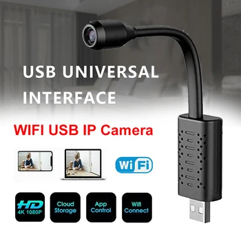 - Mini IP-Kamera USB HD WiFi WLAN-Kamera Skjult Sikkerhed Kamera 14mm Objektiv Lyd Vidvinkel-Motion Detection HD 1080P IP Kameraer