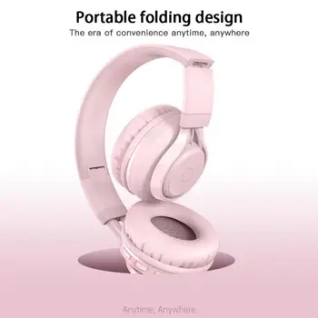 Trådløs Bluetooth-kompatible 5.0 Øretelefon Universal Farverige LED Lysende Børn Headset Bærbar Folding Design For Apple