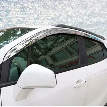 4 STK Chrome Side Regn Vagt Deflektorer Vent solsejl Vindue Visirer Passer Til Buick Encore 2013-2019