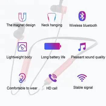 Hi-Fi kører metal trådløse fashion Bluetooth headset Ekstra lang standby tung bas høj følsomhed støj reduktion