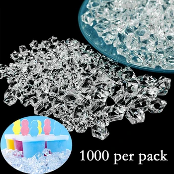 1000* Akryl Ice Rock Crystal Sten Transparent Akvarium Dekoration Dele Kit