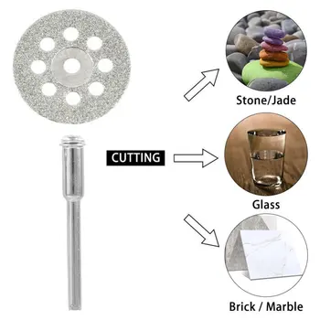 40pcs-Diamant-skæreskiver Metal savklinge Sæt HSS Mini Circular Saw Blade For Dremel Roterende Værktøjer Harpiks Cut-Off Hjul Diamant