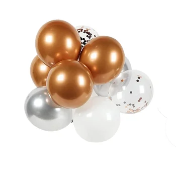 12pcs Metallisk Part Perle Latex Ballon 12 tommer Konfetti Balon Oppustelig Air Bolden til Bryllup Fødselsdage Dekoration