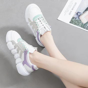 Foråret kvinders sko 2021 ny flad bund studerende mode koreanske fritid og åndbar løbesko daddy sko