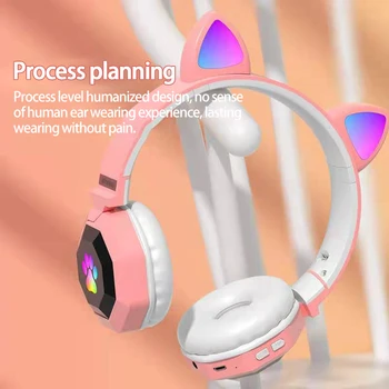 2021 Nye Kat Ear Headset Trådløse Hovedtelefon Bluetooth-5.0 HiFi-Lyd, Musik, Sport Spil, Hoved-monteret Hovedtelefon Til Alle Smartphone