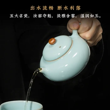 Ovnen Ru ovnen keramik tepotte Ru ovn, te-sæt Ru Zhou Ru porcelæn åbne stykke kungfu te sort te tekande enkelt pot