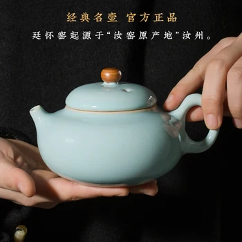 Ovnen Ru ovnen keramik tepotte Ru ovn, te-sæt Ru Zhou Ru porcelæn åbne stykke kungfu te sort te tekande enkelt pot