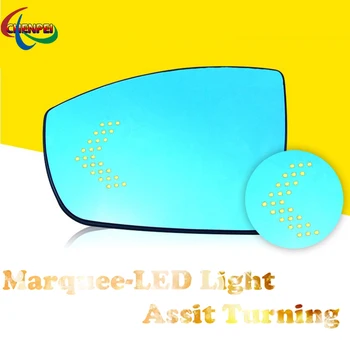 Stor Udsigt Blå Spejl Anti-Blænding Elektrisk Opvarmede Rearview Spejl Med LED-blinklys For KIA K5 2011-2020