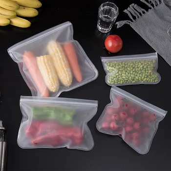 10stk EVA Konservering af Fødevarer Taske Køleskab til Opbevaring af Mad Pose Frugt og Grøntsager Forseglet Pose kan Genbruges opbevaringspose Køkken Værktøjer