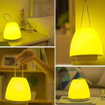 Bærbare LED Nat Lys Fjernbetjening Timer Dæmpbar USB-Genopladelige Soveværelse sengelampe, Bruser bordlampe Udendørs Lanterne
