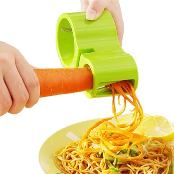 Multifunktions-Spiral Vegetabilske Baguetter Dobbelt Rivejern Premium-Noodle Cutter Squash Pasta Spaghetti Kaffefaciliteter Kniv og Slien YH1878