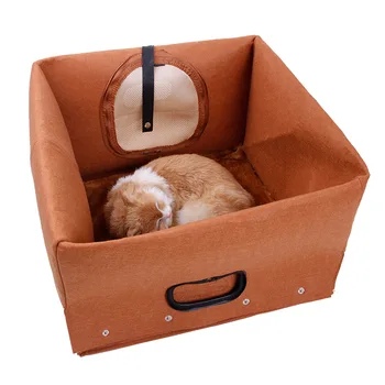 Hot Sell 2 Farver Pet Bed 40*40*48cm Lille Hund Bed Handbag Tasker Design Hvalp Kennel Følte Klud Kat Bed Huset Sover Cave Bed
