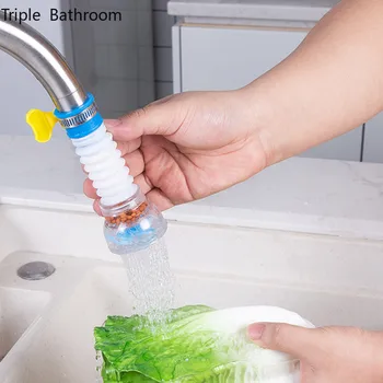 2stk/masse Badeværelse Hane Forlængere Plast Gadget, 360 Graders Roterbar vandbesparende Filter Splash Proof Køkken Tilbehør