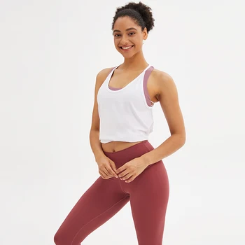 DEEPSENCE Sexet WomenTank Yoga-Shirts Trænings-og Vest T-Shirt Workout Tøj, Smør, Blødt Sports uden Ærmer Løs Athletic Toppe