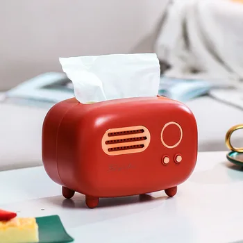 Retro kreative tissue box stue lys luksus husstand fjernbetjening serviet opbevaringsboks søde soveværelse pige pumpe hot box