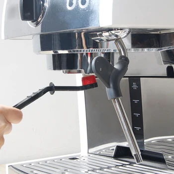 2 I 1 espressomaskine Og Børste Plast Håndtag Hjem Støv Cleaner for Tastaturer, Kaffemaskine, Køkken Forsyninger