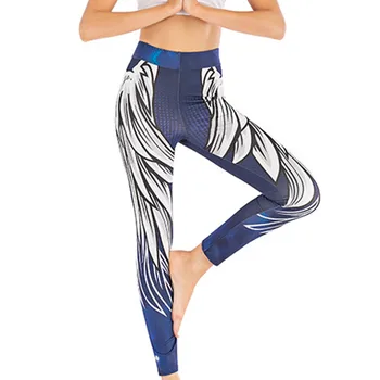 Print Yoga Leggings Hofte Løft Althetic Bukser Til Kvinder Midt i Livet Push Up Blyant Bukser Casual Streetwear Tights легинсы A50