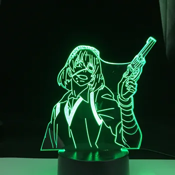 Drop Shipping Bedste Top Kakegurui Midari Ikishima 3D LED Nat Lys til Soveværelse Indretning Farverige Nightlight Animationsfilm Gave 3D-Lampe