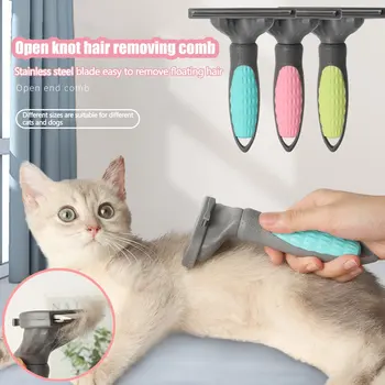 1 STK Hair Removal Kam Hunde Kat Detangler Pels Trimning Dematting Deshedding Grooming Brush Tool Pet Grooming Værktøjer