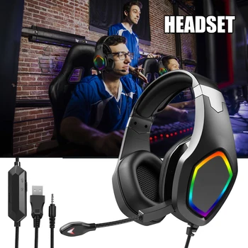Professional Gaming Headset med Justerbar Mikrofon-Støj Annullering Bløde Høreværn Til Bærbar Computer NC99