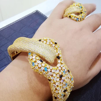 Luksus Disco Kugle Afrikanske Bangle Ring Set Mode Smykker Sæt Til Kvinder, Bryllup, Engagement brincos para som mulheres 2021 Ny