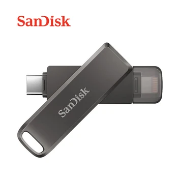 Sandisk USB 3.1 Gen 1 Flash-Drev 128 GB 64GB 256GB USB3.0 Dual Interface OTG Metal-Pendrive, U Disk Til iPhone og Type-C Enheder