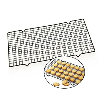 1pc Carbon Stål Non-stick Køling Køling af Rack Grid Bageplade Til Kiks Cookie Cirkel Brød Kage Bagning Rack