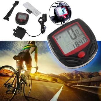 Vandtæt Cykel Computer Med Lcd-Digital Display-Cykel Speedometer Kilometertæller, Cykling Kablede Stopur Riding Tilbehør