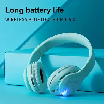 Macaron Bluetooth headset wireless gaming headset active noise reduktion sikkerhed holdbar plug-kort musik tung bass-hovedtelefoner