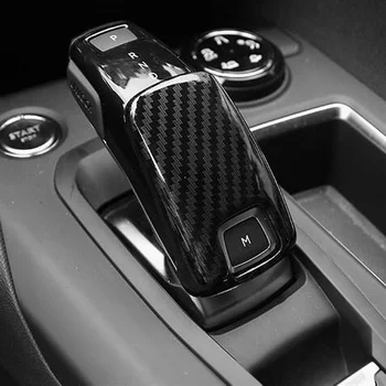 Carbon Fiber Central Kontrol Gear Shift Knappen Dække gearstangen Dekoration Trim til Peugeot 3008 5008 2016 - 2020