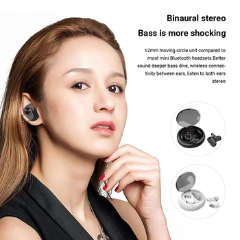 TWS Bluetooth-5.0 Hovedtelefoner Trådløse Stereo-Lyd støjreducerende Øretelefoner Vandtæt Gaming Headsets Med Dobbelte Mikrofoner