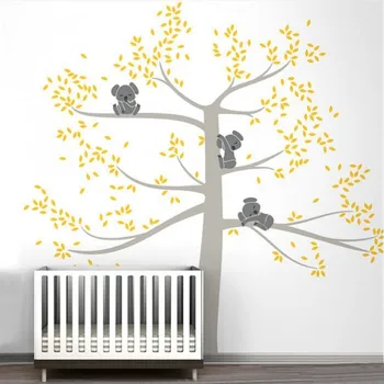 Stor Størrelse Koala Tree Wall Stickers Ugiftige DIY vægoverføringsbillede Indretning Baby Kids Room Hot Salg Tapet Plakat Vægmalerier, fremstillet i Hånden Q51