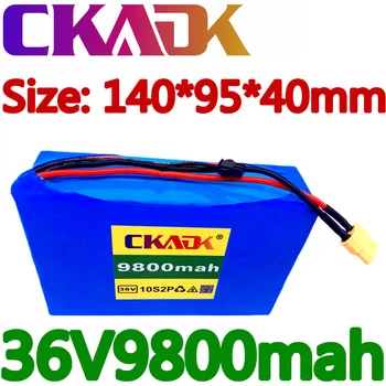 CKADK 10S2P 36V 9.8 Ah 450Watt 18650 Lithium-ion-batteri ForScooter skateboard ebike el-cykel 42V 37V 35E XT60 SM 2P