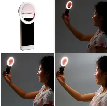36 LED Bærbare Selfie Lgiht Led Kamera Clip-on Mobiltelefon Selfie ring lys video lys Nat Styrke Fyld Lys