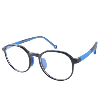 2021 Trendy design, computer, anti-blå lys briller til børn nyeste enkle retro runde optisk ramme børn brillerne 8J8A+