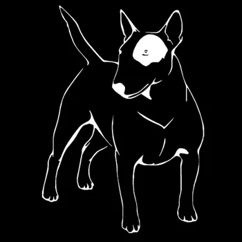 11.7*16,5 CM engelsk Bull Terrier, Dog Vinyl Decal Indtagende Bil Klistermærker Bil Styling Lastbil Dekoration Sort/Sølv S1-1051