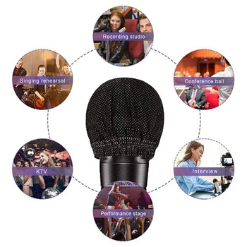 200 Stk Engangs Mikrofon Sanitære Forrude,Håndholdte Mikrofon Dække,for Karaoke Optagelse Rum,Nyheder, Interview