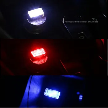 AUTO-LED-Lampe USB-led-lys Bil lamper FOR Skoda Octavia 2 A5 A7 Hurtige Fabia Fantastisk Yeti Mazda Honda, Toyota