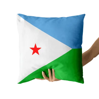 Flag Djibouti mønster pladsen pudebetræk ren bomuld pudebetræk parti hjem dekoration sofa pudebetræk 40x40 45x45cm