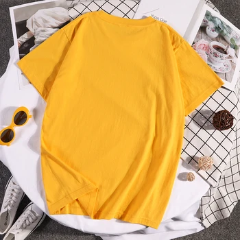 Ananas Og Pizza Mad Print T-Shirts Til Kvinder Fashion Hjem Tøj Løs Regelmæssig Ærme T-Shirts Udstyret Mærke T-Shirts Dame