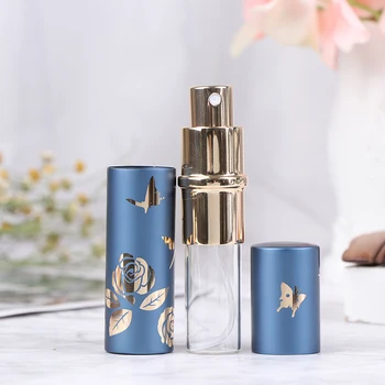 10ml Bærbare Mini-Genopfyldelige Parfume Flaske Med Duft Pumpe Metal Aluminium Tom Kosmetiske Containere Spray Forstøver Flaske