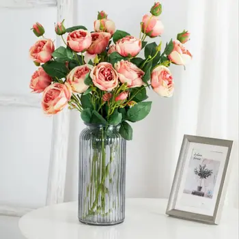 Kunstige Blomster Rose Simulering Klud Blomster Buket Home Party Bryllup Dekoration dropship Til Soveværelse 1