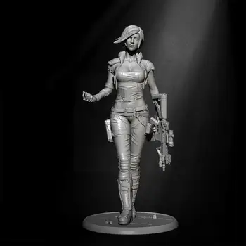 50mm 1/35 Produceret af ZBBOY Afkastet af den Kvindelige Detektiv Model Hvid Figur Harpiks Soldat E2M7